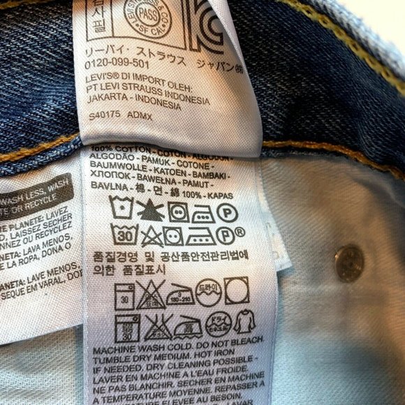 Levi's 550 Jeans Mens 38x30 Relaxed Fit Straight Leg Red Tab Medium Blue Denim - Picture 9 of 12